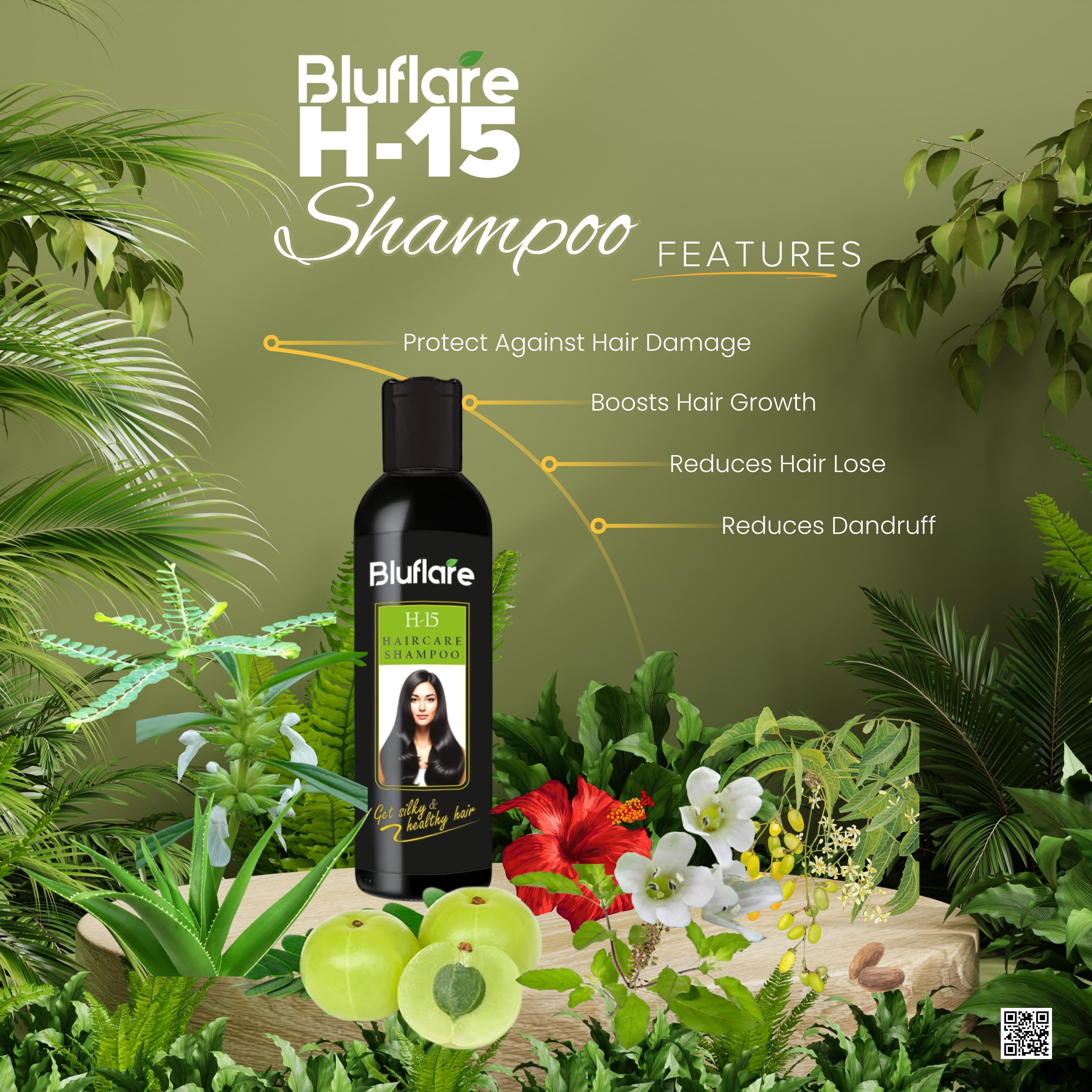 H-15 HAIR CARE SHAMPOO 200ML 2+1  COMBO